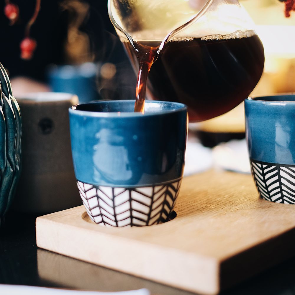 Blue grey pouring pitcher