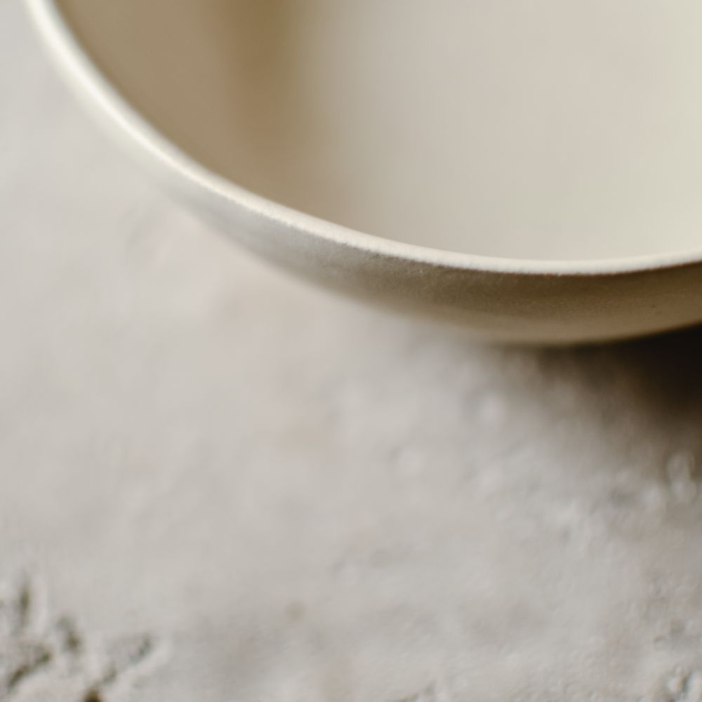 Textured beige bowl